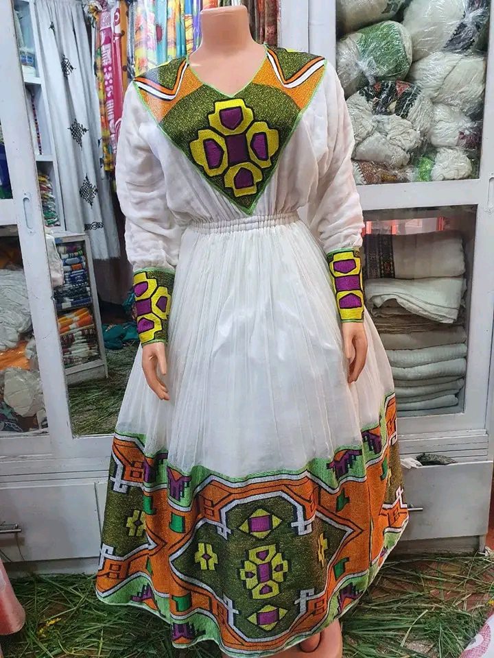 zurya - East Afro Dress, Habesha dress, Habesha kemis፣ Ethiopian dress