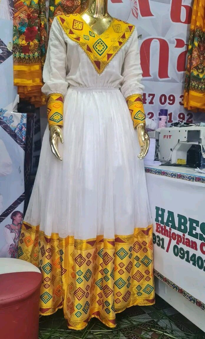 Zurya - East Afro Dress, Habesha dress, Habesha kemis, Ethiopian dress