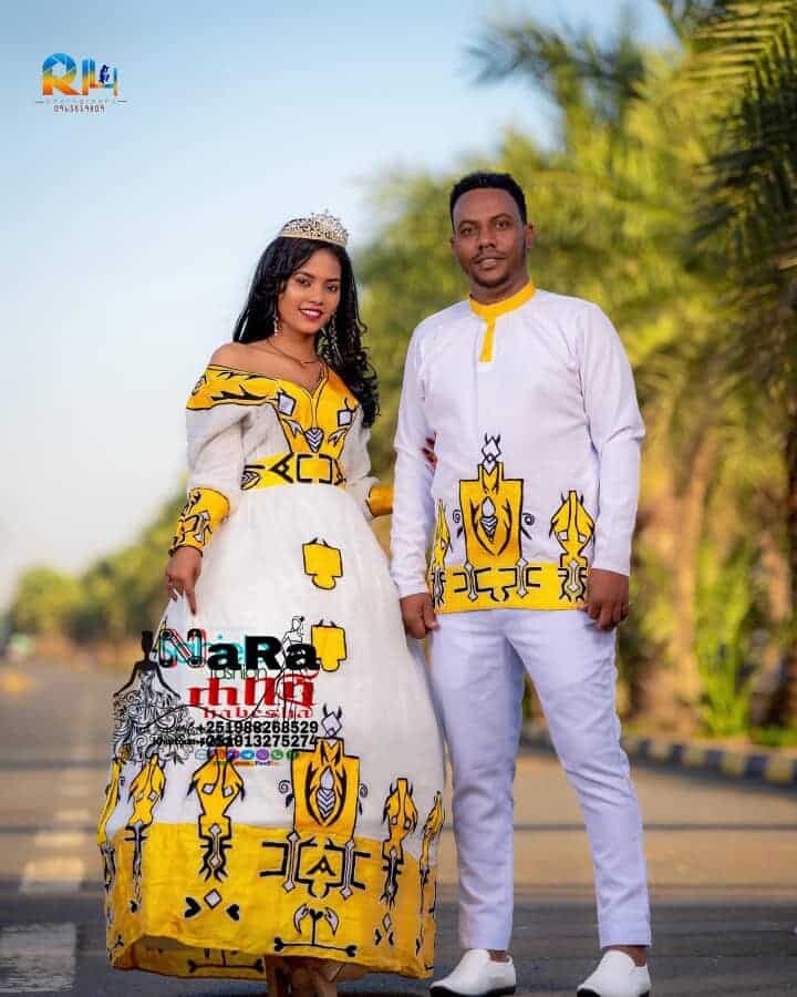 Eritrean And Ethiopian Couple Habesha Traditional Dress Ph