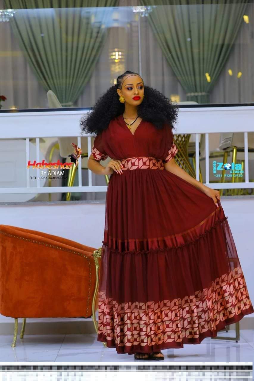 Habesha chiffon East Afro Dress, Habesha dress, Habesha kemis