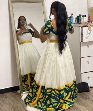 Eritrean and Ethiopian habesha traditional dress