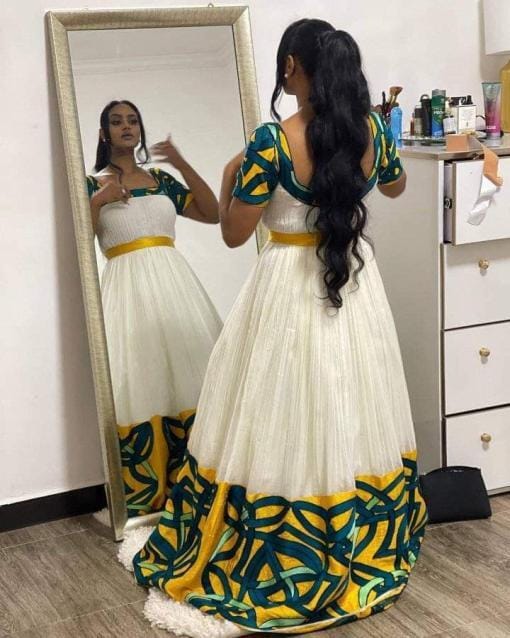 Eritrean and Ethiopian habesha traditional dress