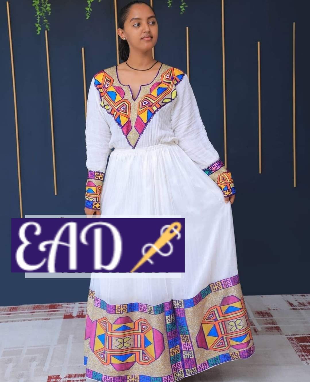 Eritrean And Ethiopian Habesha Traditional Dress East Afro Dress Habesha Dress Habesha Kemis 4402