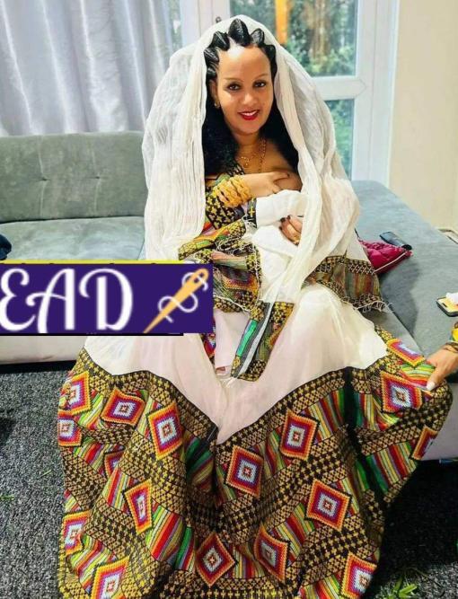 Eritrean And Ethiopian Habesha Traditional Dress East Afro Dress Habesha Dress Eritrean 1618