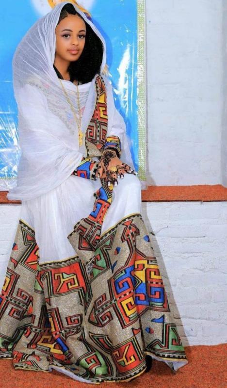 Eritrean And Ethiopian Habesha Traditional Dress East Afro Dress Habesha Dress Habesha Kemis 5182